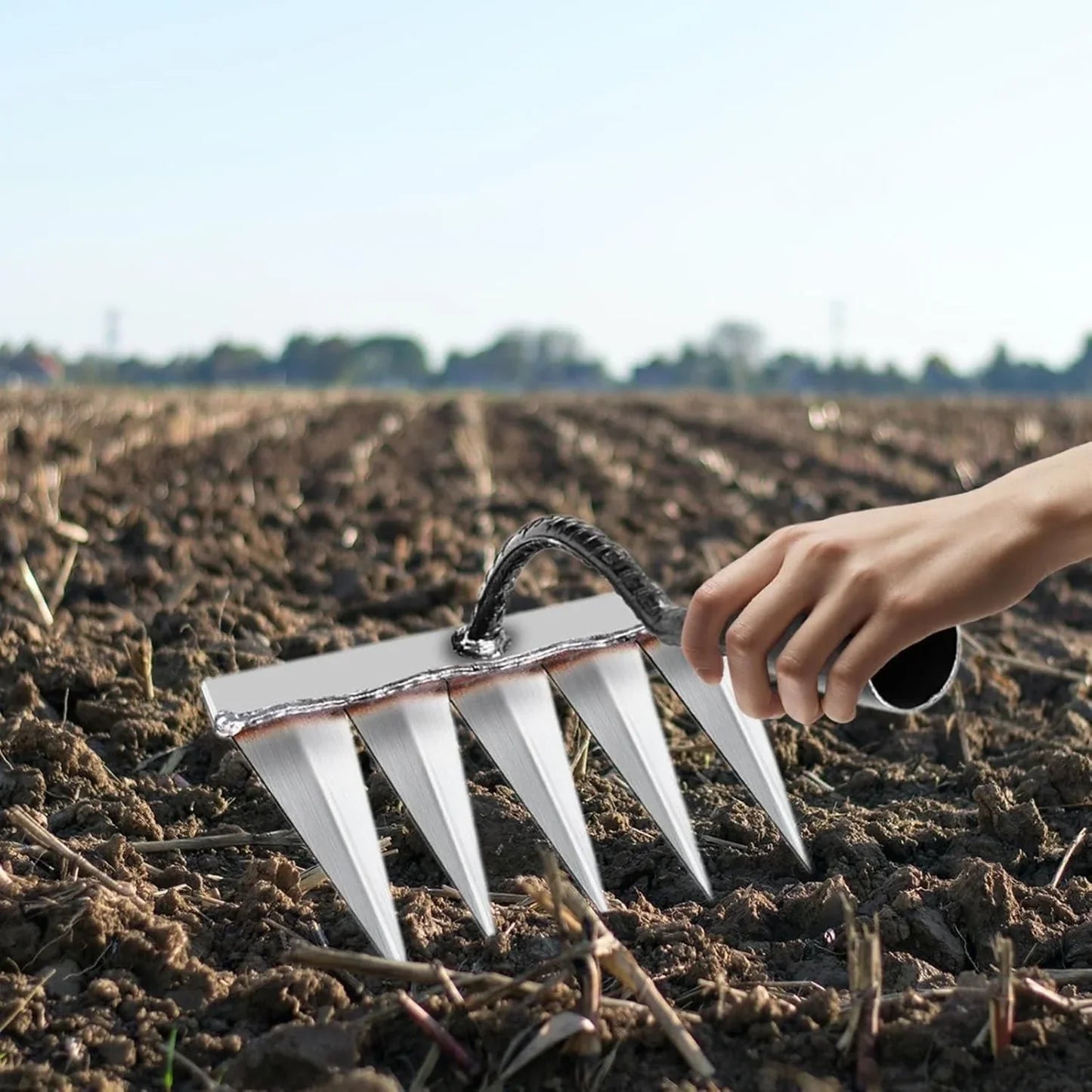 Garden Weeding Tool with 5 Durable Steel Claws