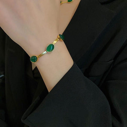 Green Crystal Necklace Set✨💚