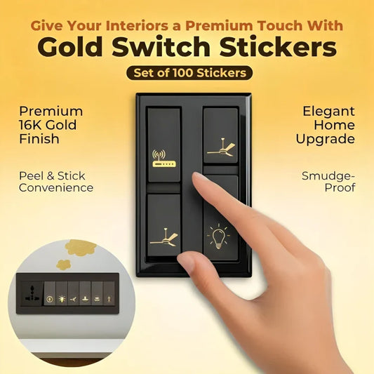 Gold Switch Stickers