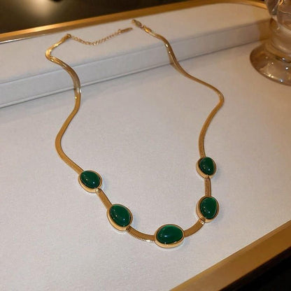 Green Crystal Necklace Set✨💚